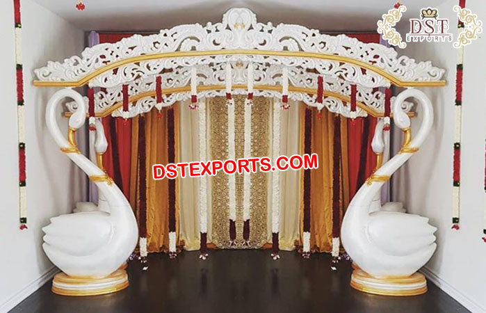 Designer Indian wedding Swan Mandap