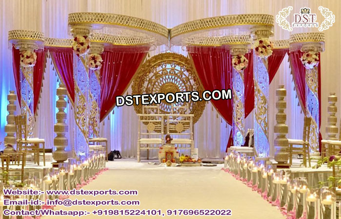 Stylish Wedding Butterfly Crystal Mandap