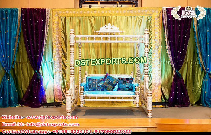 Gujarati Wedding Graba Night Swing Decoration