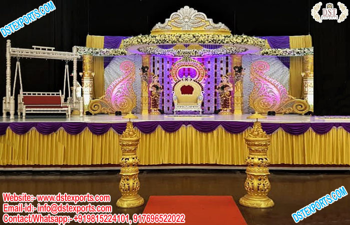 Grand South Indian Wedding Crown Mandap