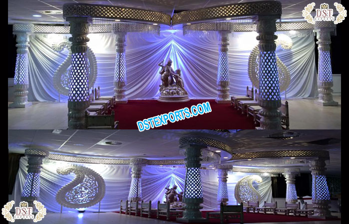 Glamorous Wedding Fiber Crystal Mandap