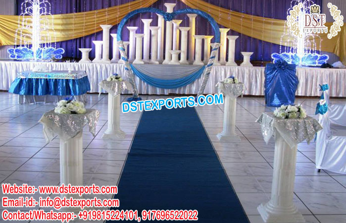 Wedding White FRP Roman Pillars Collection