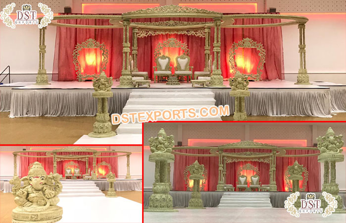 Wedding Wooden Raj Mahal Mandap Leicester