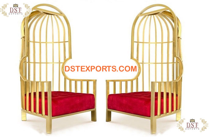 Royal Wedding Metal King Throne Chairs