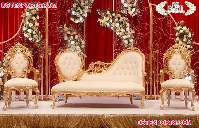 Italian Wedding Loveseat With Throne Chairs