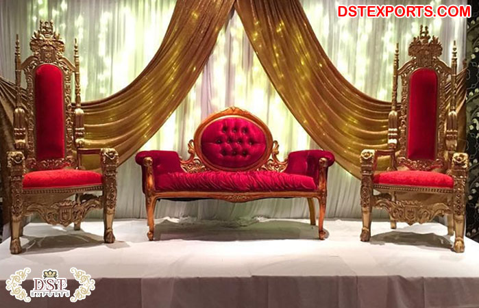 Luxury Wedding Loveseat & King Chairs