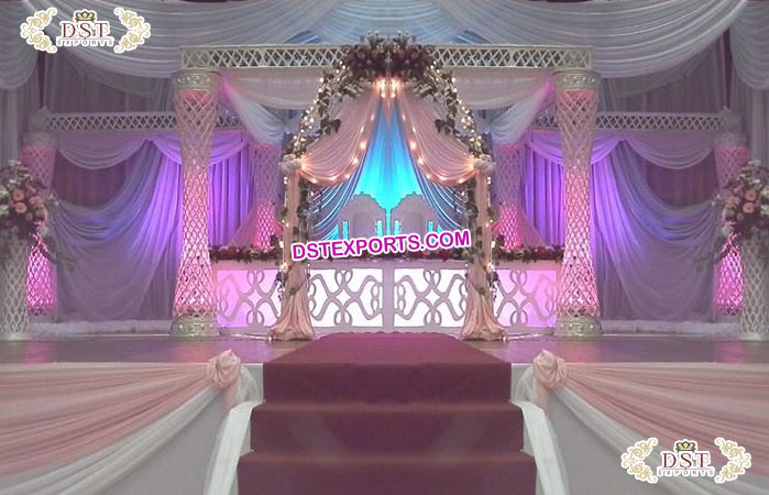 Indian Wedding Crystal Square Mandap USA