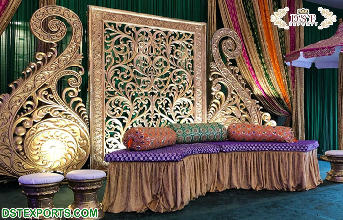 Pakistani Mehndi Stage Backdrop Decor Frames