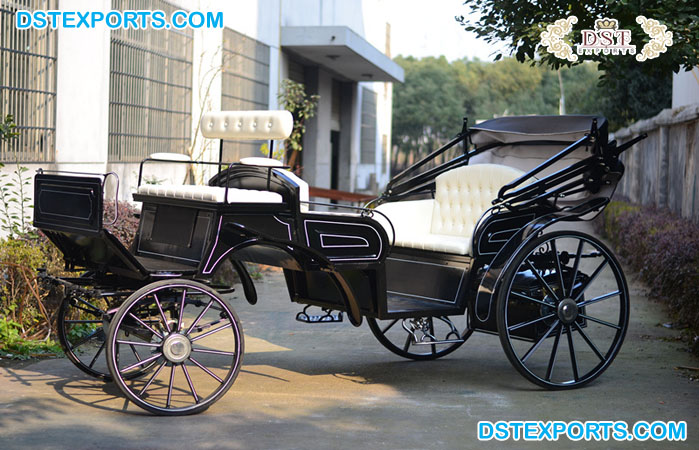 Black Victorian Carriage in Open style