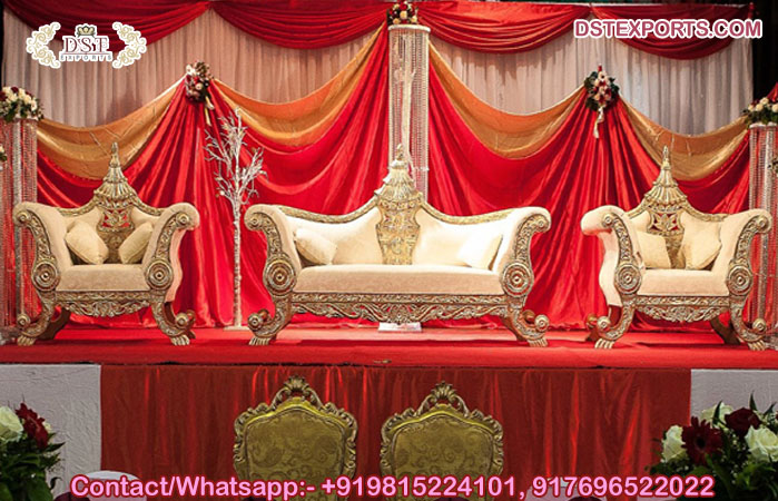 Royal Bride Groom Wedding Throne Furniture