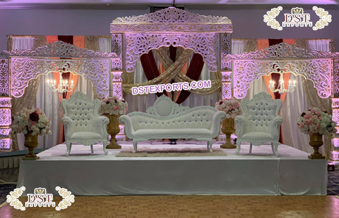 Bride Groom Wedding Loveseat & Chairs