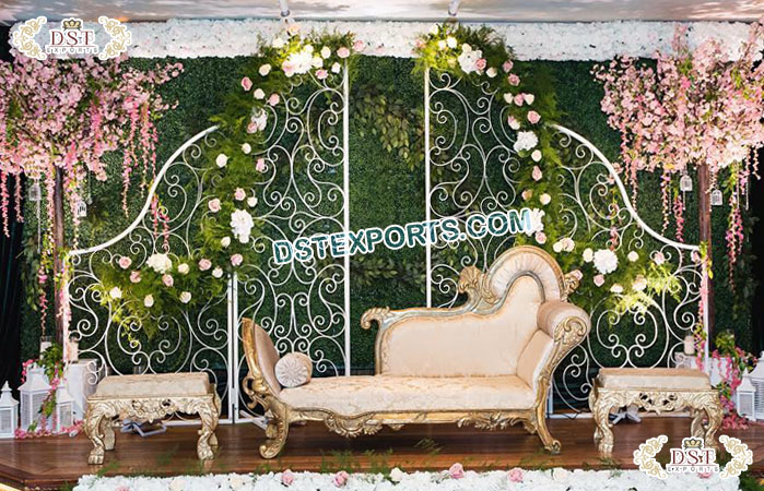 Wedding Backdrop Decor Wrought Iron Gate