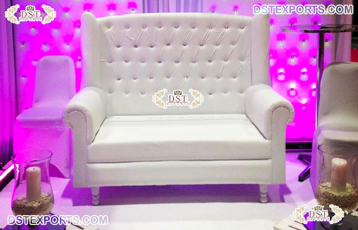 Modern Tufted Wedding Loveseat for Bride Groom