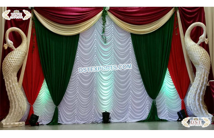 Elegant�Wedding Backdrop Curtains with Swags