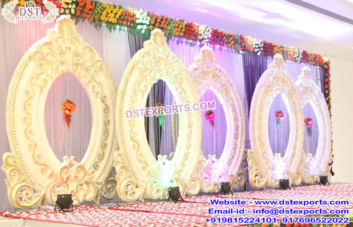 Wedding Backdrop Oval Design Fiber Frame