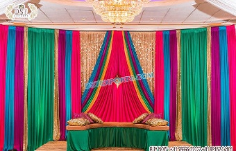 Colorful & Vibrant Backdrop For Mehndi Night