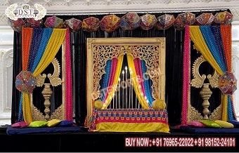 Muslim Heena Function Gold Frames For Stage