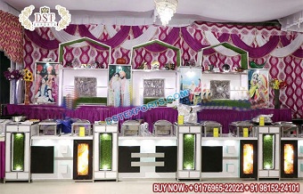 Designer Stainless Steel Food Counters For Wedding