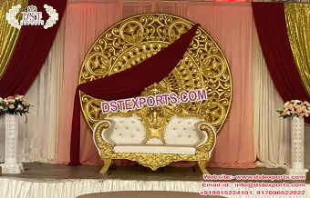 Glamorous Wedding Event Round Frame Stage