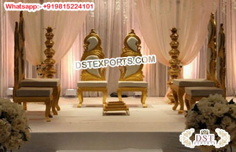 Stylish Indian Wedding Leaf Style Mandap Chairs