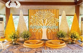 Awesome Haldi Ceremony Wedding Stage Props
