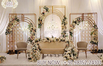 Impressive Wedding Reception Stage Metal Frames