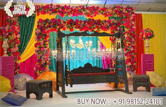 Muslim Walima Decor Wooden Swing Set