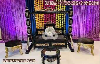 Antique Black Finish Nikah Stage Swing Set