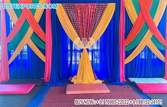 Awesome Colorful Mehndi Night Drapes For Decoratio