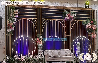 Royal Reception Night  Fancy Backdrop Metal Arches