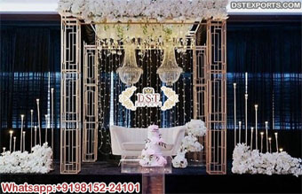 Best Price Four Pillars Square Metal Mandap UK