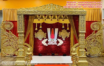 South Indian Wedding Venkateshwar Poojan Stage