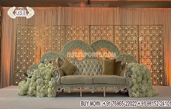 Unique Candle Walls For Wedding Reception Stage