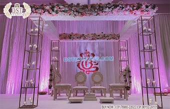 Trendy Wedding Decor Candle Lit Mandap Set