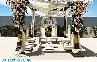 Outdoor Wedding Mandap Chairs For Bride Groom