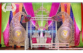 Gorgeous Vibrant Colorful Theme Mehndi Stage