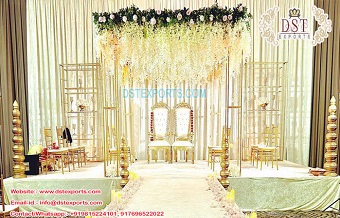 Modern Toronto Wedding Night Metal Mandap