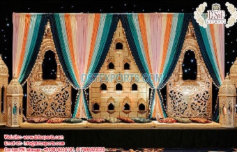Muslim Wedding Jharokha Theme Mehndi Stage