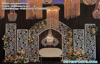 White Glamorous Wedding Laser Cut Frames