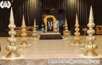 Traditional Walkway Mangalam Pot Pillars For Weddi