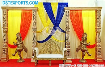 South Indian Saree Ceremony Stage Decoration