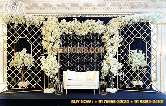 Fantastic Candle Wall For Reception Stage Backdrop