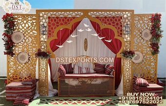 Arabian Theme Laser Cut Backdrop Frames For Weddin