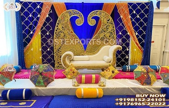 Dazzling Wedding Sangeet Night Stage Decoration