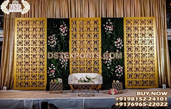 Amazing Wedding Reception Night Stage Candle Wall