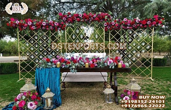 Grand Wedding Outdoor Event Candle Wall Setup