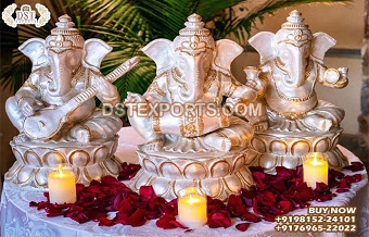 Traditional Wedding Musical Ganesha Statues Decor