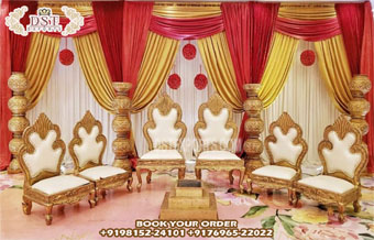 Exclusive Wedding Wooden Carved Vedi Chairs
