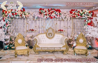 Fashionable Wedding Stage Reception  Candle Walls