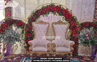 Stylish King Queen Throne Chairs for Wedding